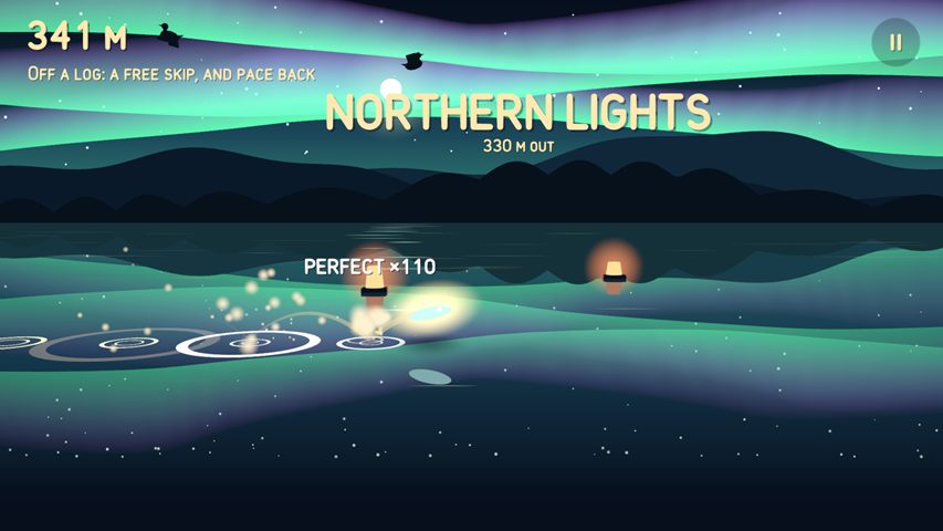 Skipping Stones: northern lights