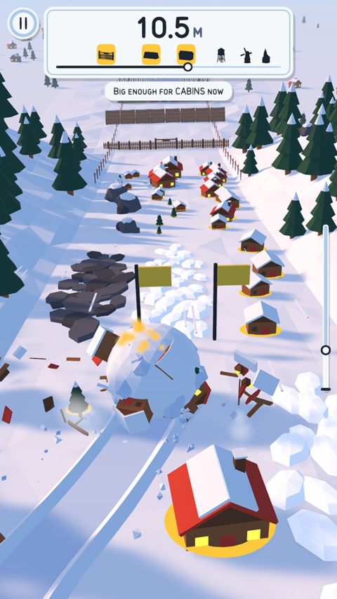 Snowball Run: big ball cabins
